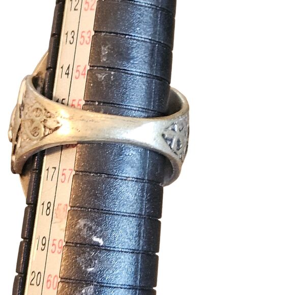 Islamic Ottoman Seal Ring Oval Size 9 Vintage Estate Jewelry - Picture 4 of 9